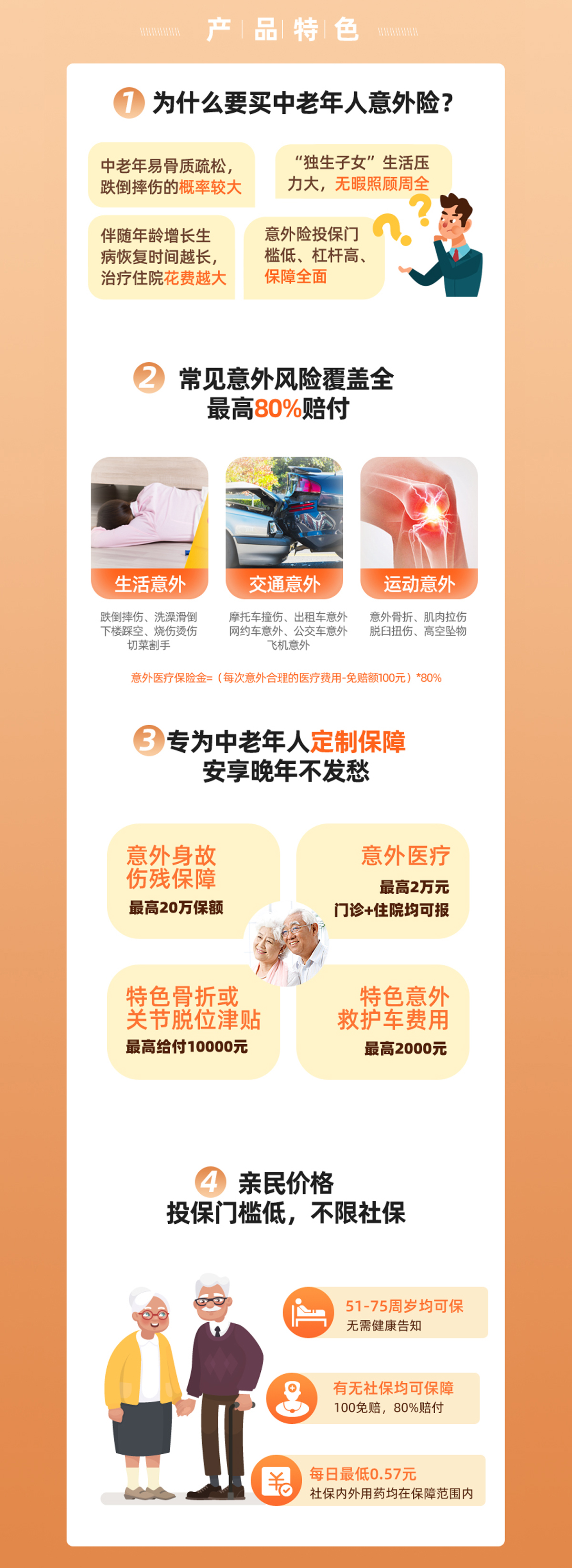 中老年意外险2022产品特色