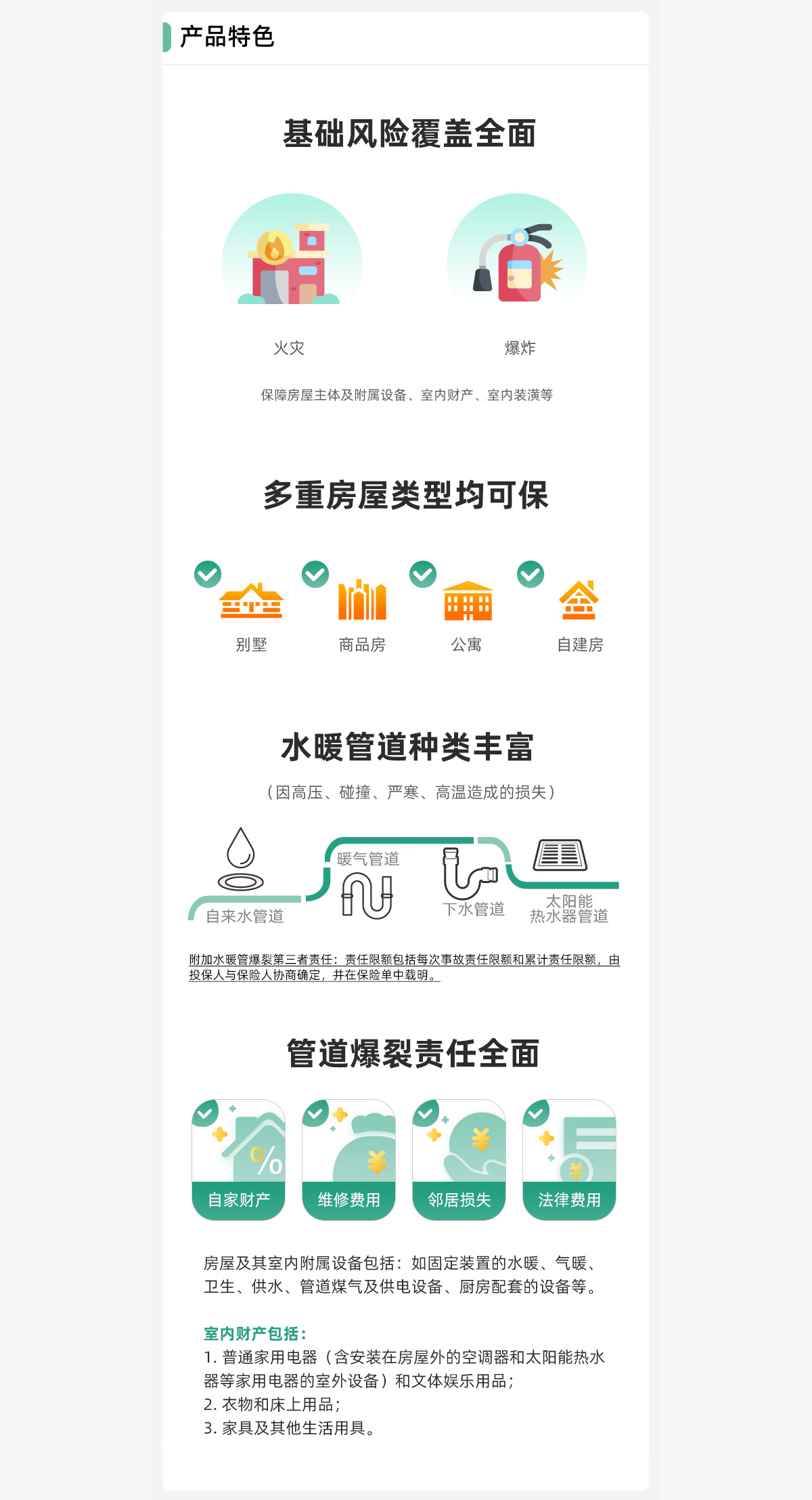 水火无忧家财险产品特色