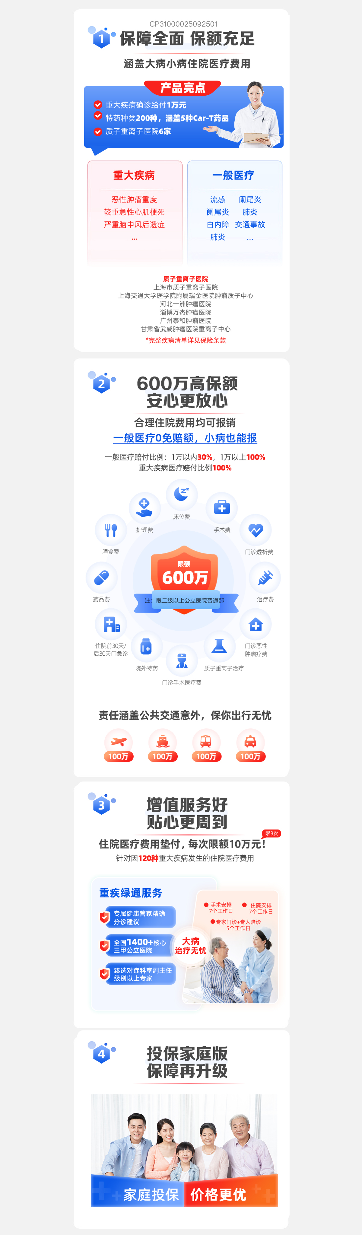 百万医疗2025家庭版产品特色